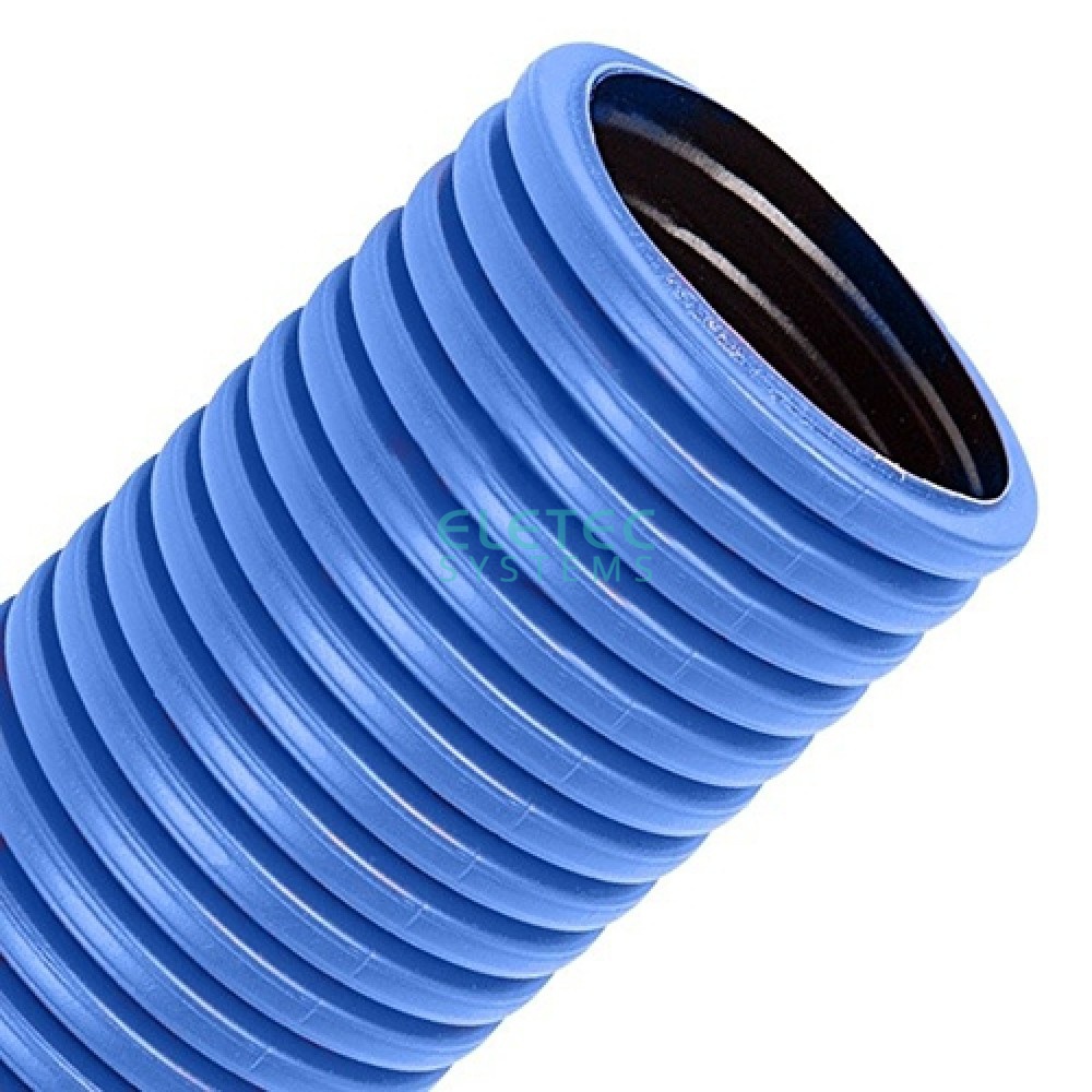 картинка Труба гофрированная двустенная ПНД гибкая тип 450 (SN18) с/з синяя д63 (50 м/уп) Промрукав Eletec Systems