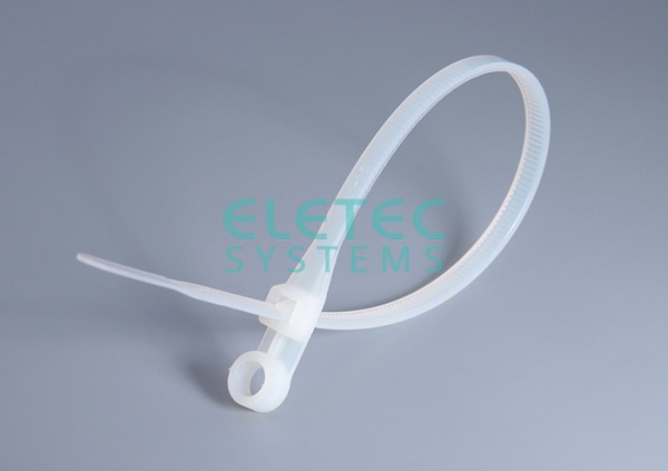 картинка Стяжка для кабеля 200х4,8 с отверстием, бесцветная (100 шт) Eletec Systems
