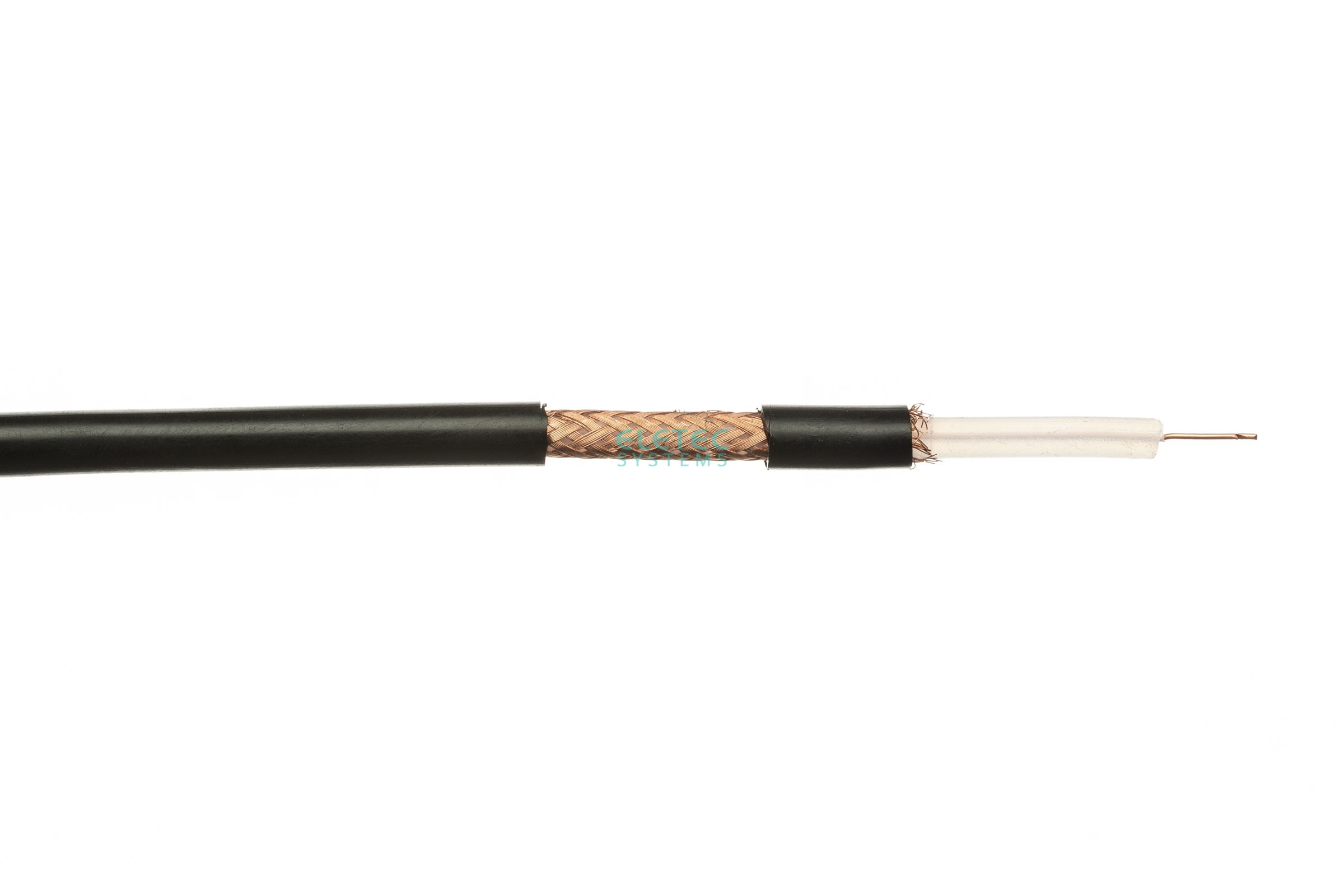 Кабель коаксиальный RG-59 B/U OUTDOOR  экран 112%, черный, 200 м, 03-060