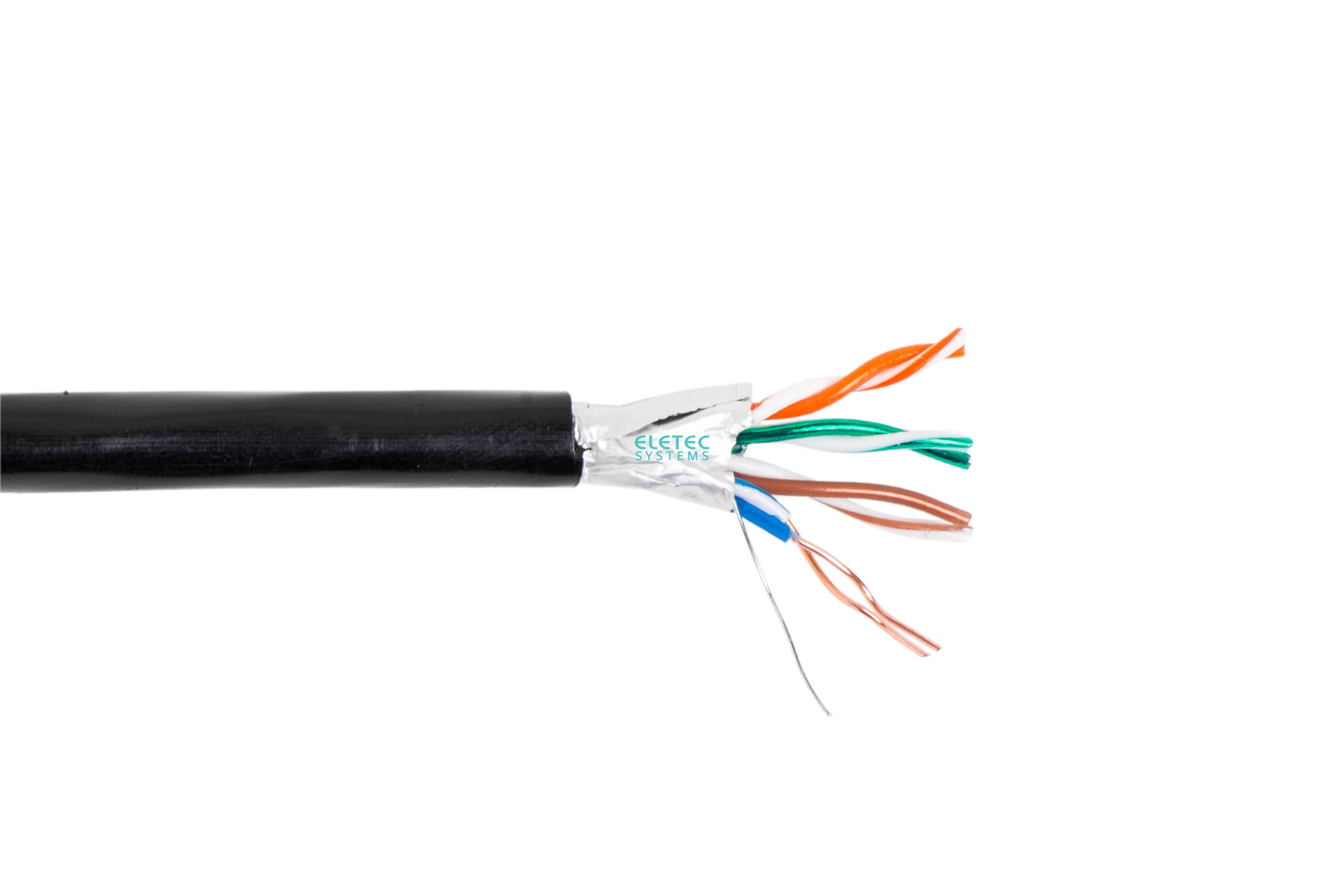Кабель FTP 5E PROFI line 4x2xAWG24, наружный, Eletec, 305м, медь, Россия, 06-431